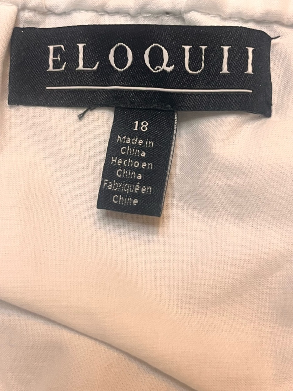 Eloquii Women's Plus Size 18 Square Neck Poplin Flare Mini Dress Short Sleeve - Picture 7 of 10